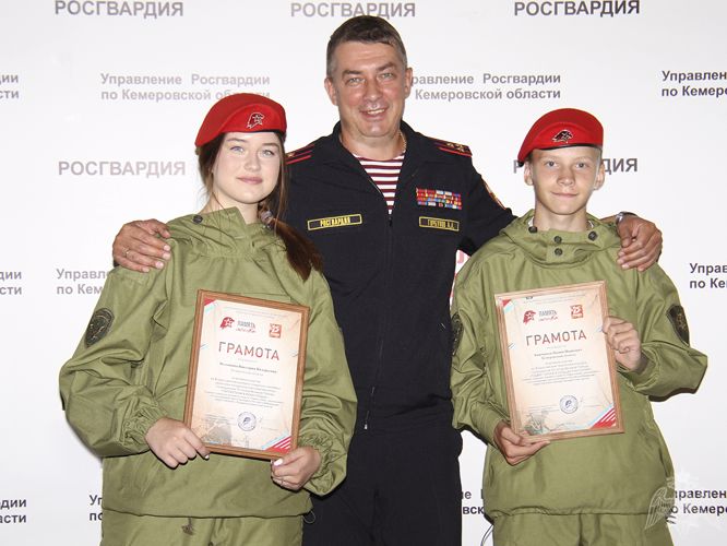 Патриотический проект Росгвардии Кузбасса отмечен Всероссийским движением «Юнармия» 