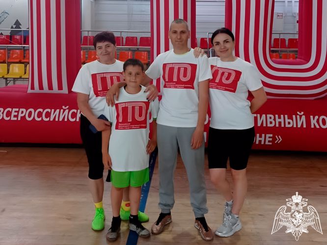 Росгвардейская семья стала участником регионального этапа Фестиваля ГТО в Кузбассе 
