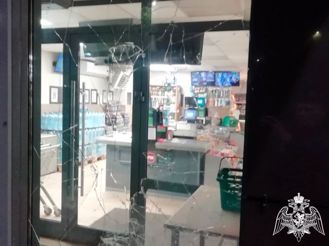 Росгвардейцы задержали дебошира, повредившего имущество супермаркета (ВИДЕО)