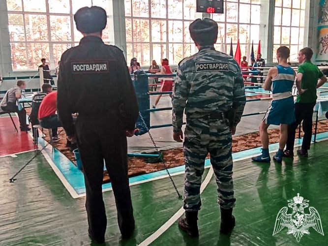 Безопасность регионального чемпионата по боксу обеспечили росгвардейцы в Кузбассе