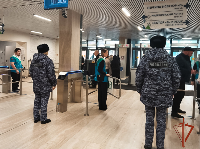 Росгвардейцы оказали содействие в обеспечении правопорядка на всероссийском хоккейном матче в Кузбассе