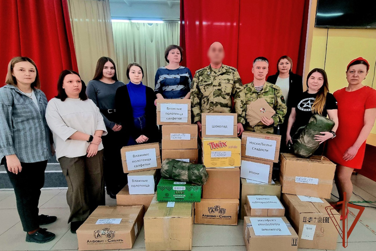 В преддверии Дня защитника Отечества школьники поддержали бойцов спецназа Росгвардии 