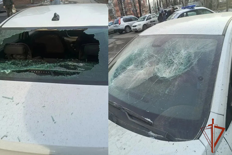Росгвардейцы задержали прокопчанина повредившего стекла такси
