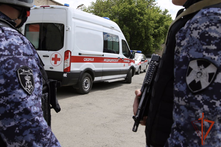 Росгвардейцы оказали содействие медикам в оказании помощи пострадавшей женщине