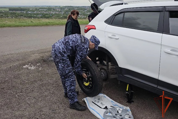 Стражи правопорядка помогли автомобилистке из Киселевска в затруднительной дорожной ситуации